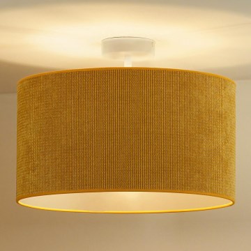 Duolla - Loftlampe CORDUROY 1xE27/15W/230V diameter 40 cm gul