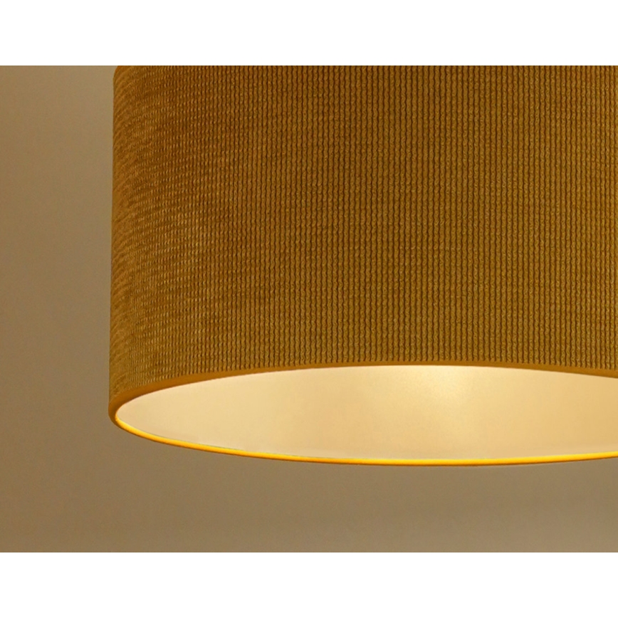 Duolla - Loftlampe CORDUROY 1xE27/15W/230V diameter 40 cm gul