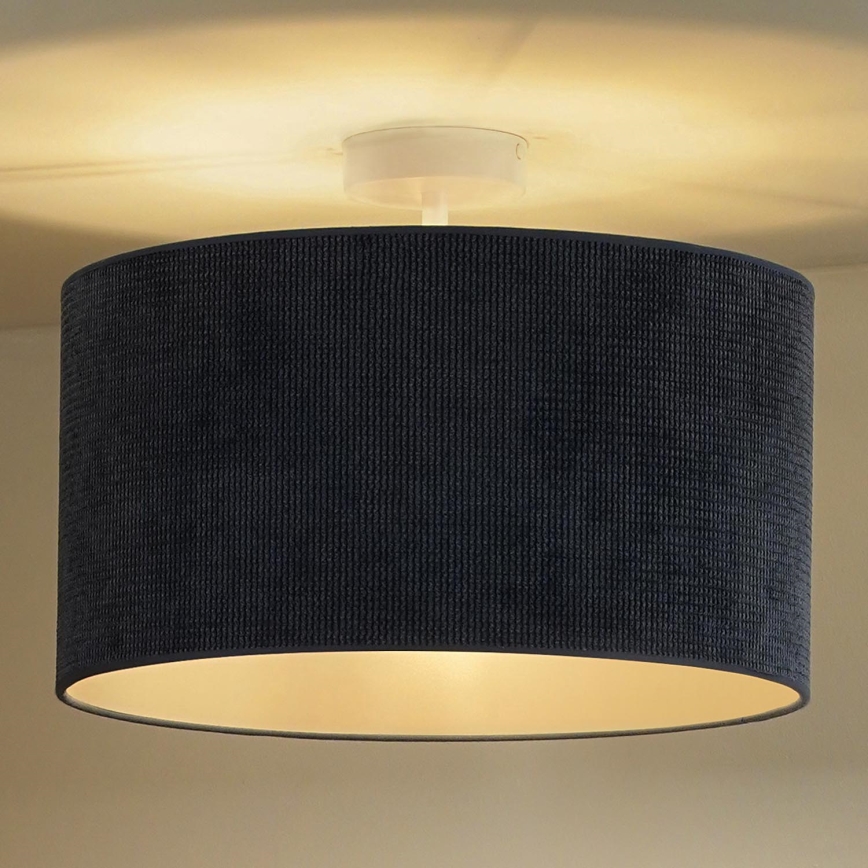 Duolla - Loftlampe CORDUROY 1xE27/15W/230V diameter 40 cm mørkeblå