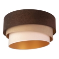 Duolla - Loftlampe DEVON 1xE27/40W/230V diameter 45 cm brun/beige