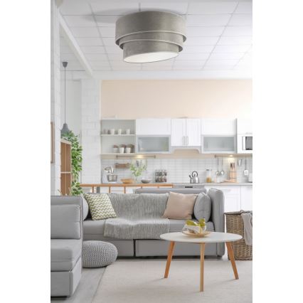 Duolla - Loftlampe DEVON 1xE27/40W/230V diameter 45 cm grå