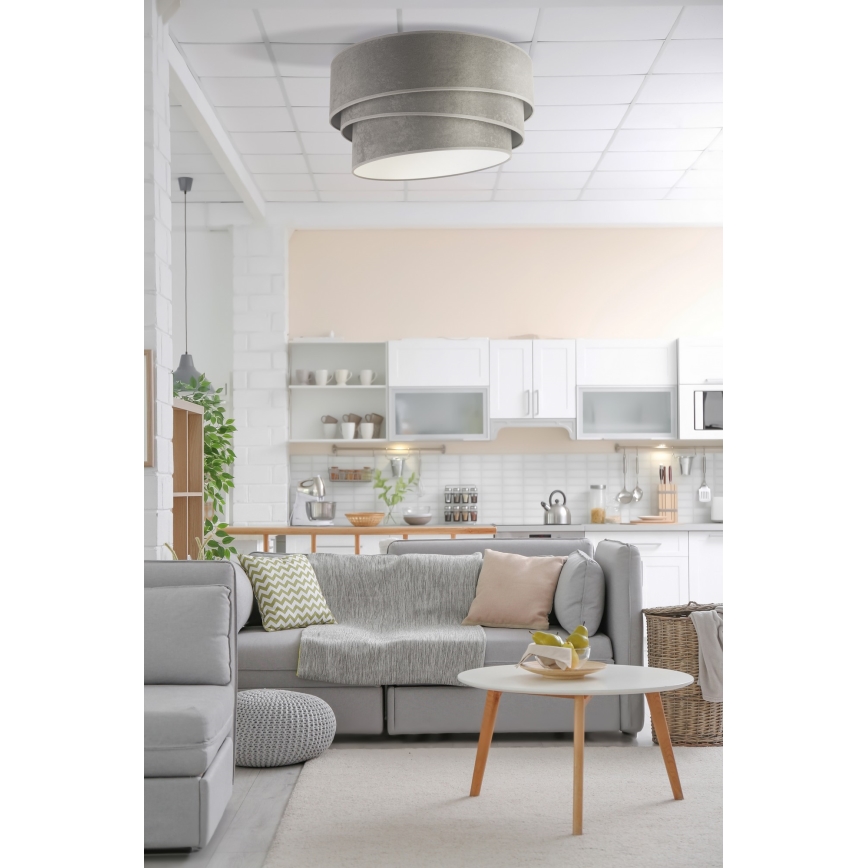 Duolla - Loftlampe DEVON 1xE27/40W/230V diameter 45 cm grå