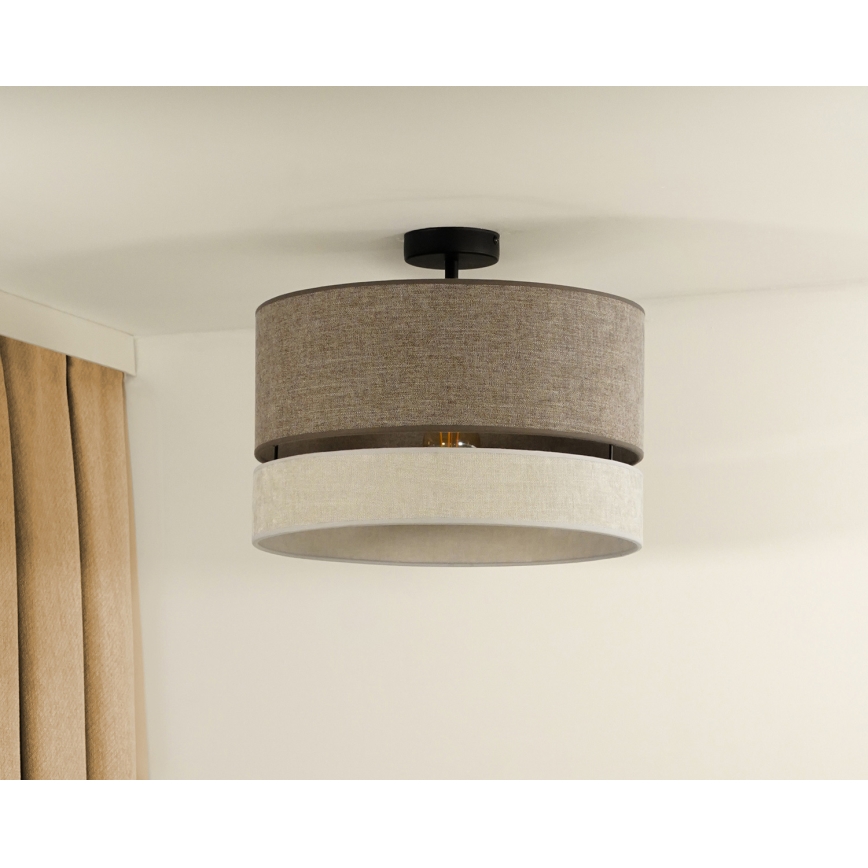 Duolla - Loftlampe DOUBLE 1xE27/15W/230V diameter 40 cm brun/grå