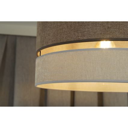 Duolla - Loftlampe DOUBLE 1xE27/15W/230V diameter 40 cm brun/grå