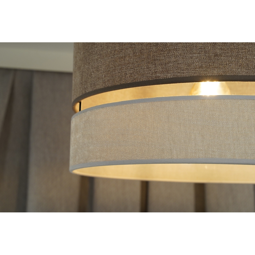 Duolla - Loftlampe DOUBLE 1xE27/15W/230V diameter 40 cm brun/grå