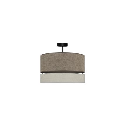 Duolla - Loftlampe DOUBLE 1xE27/15W/230V diameter 40 cm brun/grå