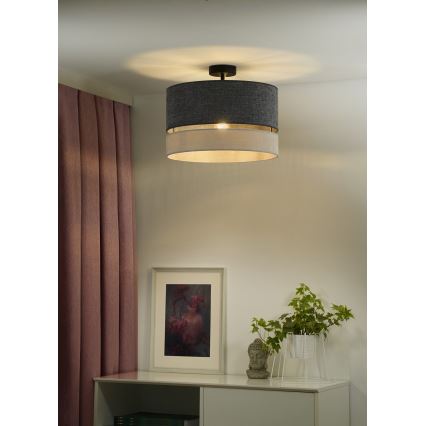 Duolla - Loftlampe DOUBLE 1xE27/15W/230V diameter 40 cm grå