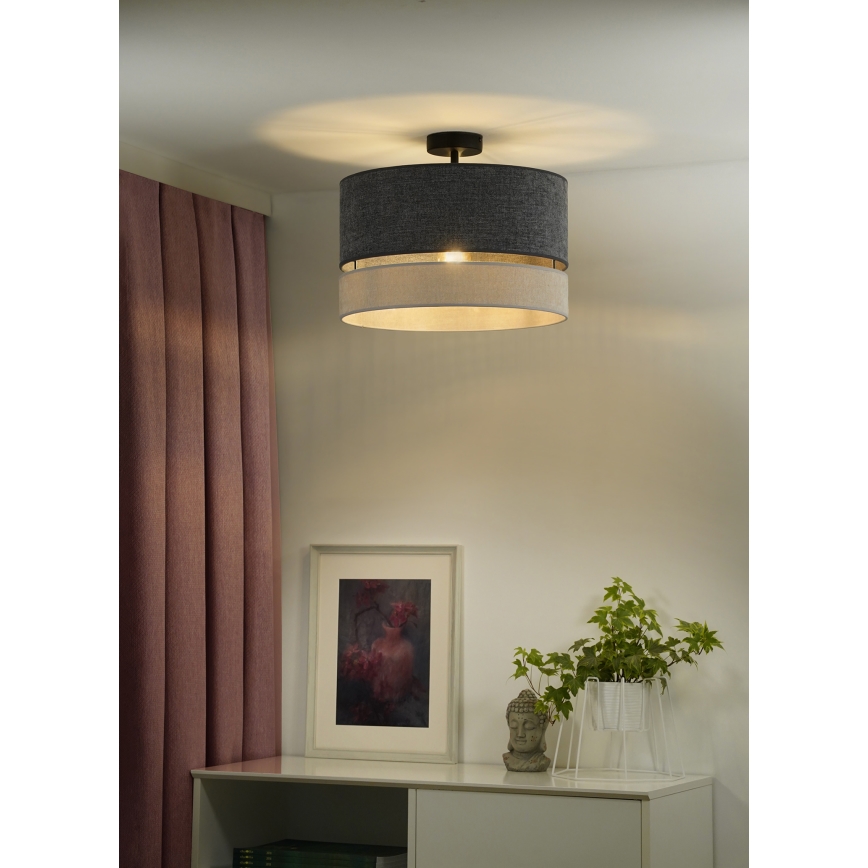 Duolla - Loftlampe DOUBLE 1xE27/15W/230V diameter 40 cm grå