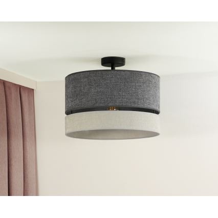 Duolla - Loftlampe DOUBLE 1xE27/15W/230V diameter 40 cm grå