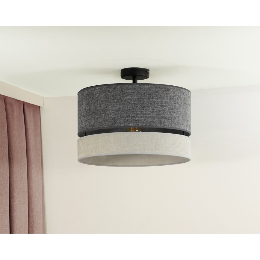 Duolla - Loftlampe DOUBLE 1xE27/15W/230V diameter 40 cm grå