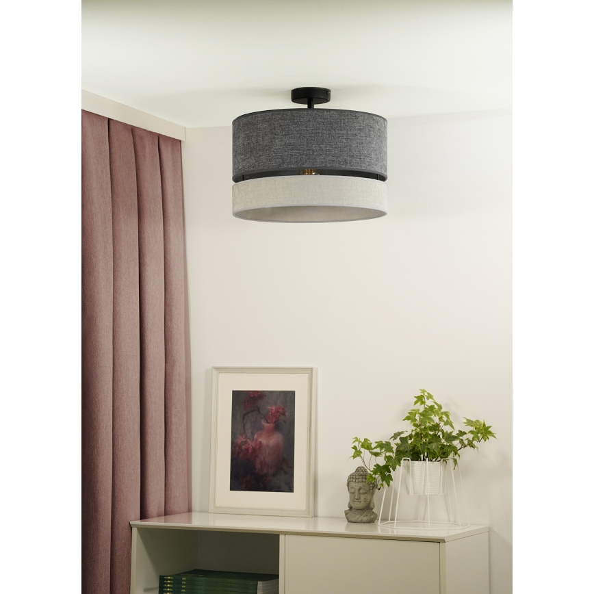 Duolla - Loftlampe DOUBLE 1xE27/15W/230V diameter 40 cm grå