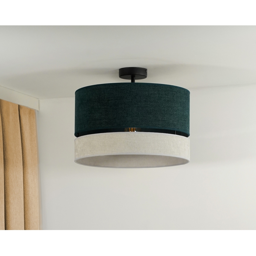 Duolla - Loftlampe DOUBLE 1xE27/15W/230V diameter 40 cm grøn/grå