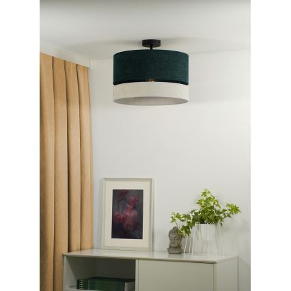 Duolla - Loftlampe DOUBLE 1xE27/15W/230V diameter 40 cm grøn/grå