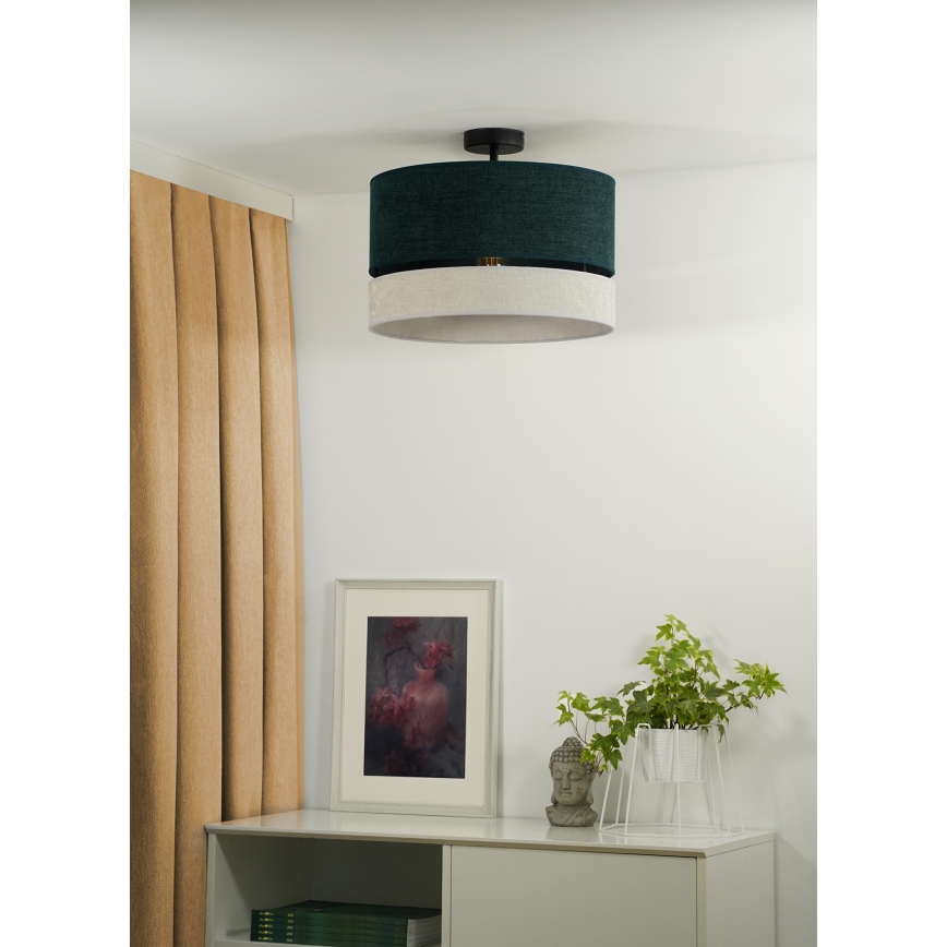 Duolla - Loftlampe DOUBLE 1xE27/15W/230V diameter 40 cm grøn/grå