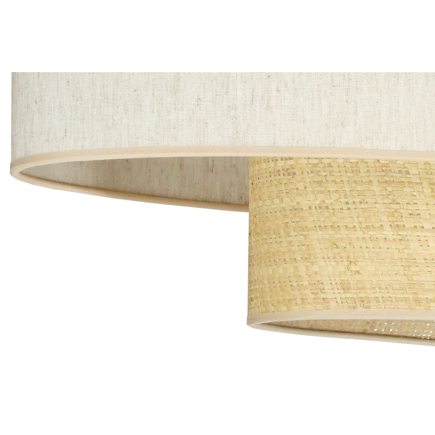 Duolla - Loftlampe DOUBLE OVAL NATURE 2xE27/15W/230V cremefarvet/beige