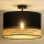 Duolla - Loftlampe DOUBLE RATTAN 1xE27/15W/230V diameter 40 cm sort/beige