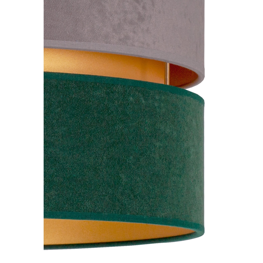 Duolla - Loftlampe DUO 1xE27/15W/230V diameter 40 cm grå/grøn/guldfarvet