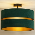 Duolla - Loftlampe DUO 1xE27/15W/230V diameter 40 cm grøn/guldfarvet