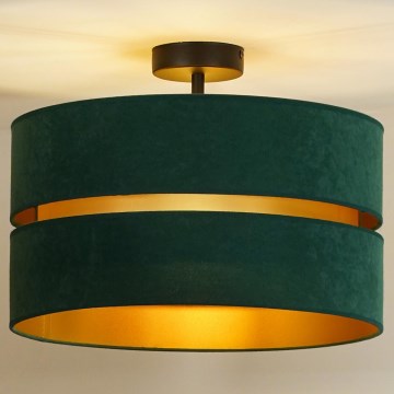 Duolla - Loftlampe DUO 1xE27/15W/230V diameter 40 cm grøn/guldfarvet