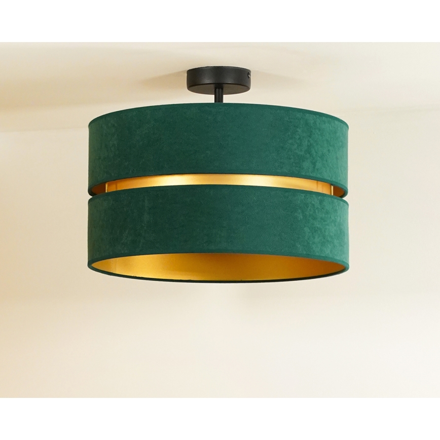 Duolla - Loftlampe DUO 1xE27/15W/230V diameter 40 cm grøn/guldfarvet