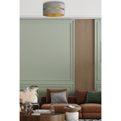 Duolla - Loftlampe DUO 1xE27/15W/230V diameter 40 cm lysegrøn/guldfarvet