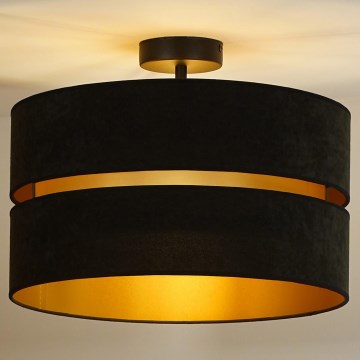 Duolla - Loftlampe DUO 1xE27/15W/230V diameter 40 cm sort/guldfarvet