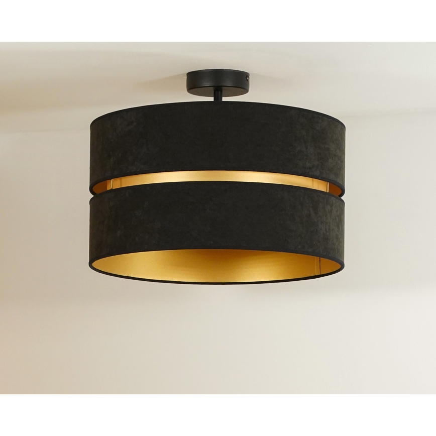Duolla - Loftlampe DUO 1xE27/15W/230V diameter 40 cm sort/guldfarvet