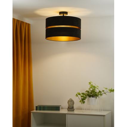 Duolla - Loftlampe DUO 1xE27/15W/230V diameter 40 cm sort/guldfarvet