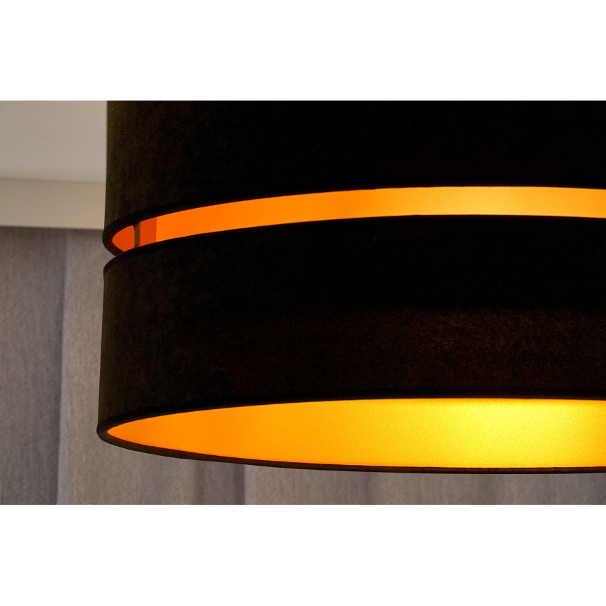 Duolla - Loftlampe DUO 1xE27/15W/230V diameter 40 cm sort/guldfarvet