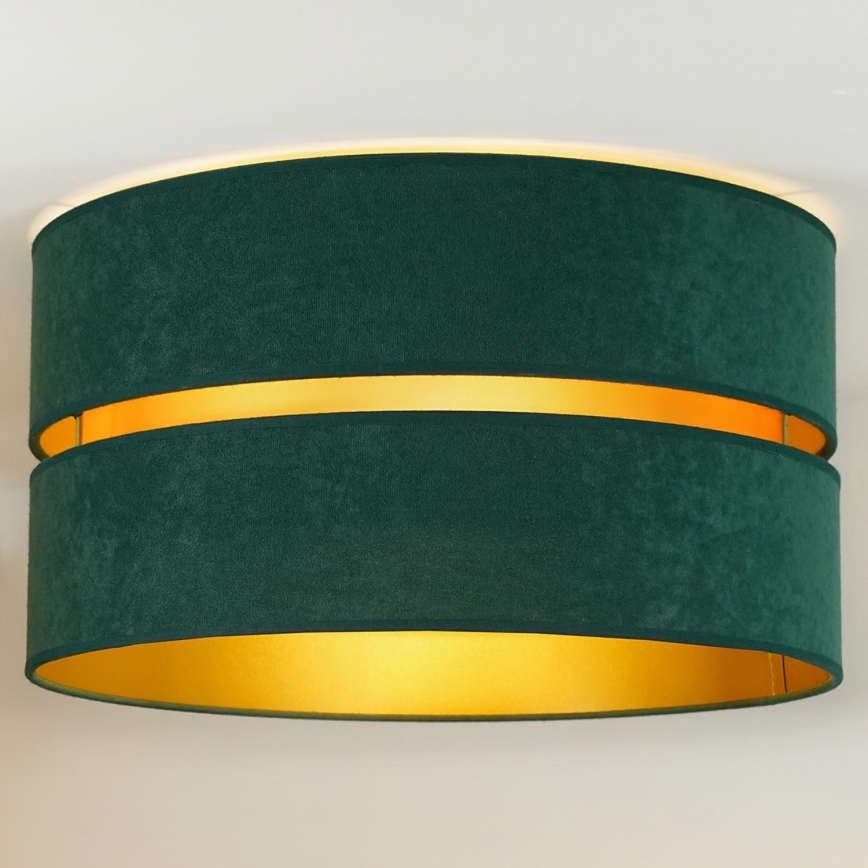 Duolla - Loftlampe DUO 1xE27/40W/230V diameter 40 cm grøn/guldfarvet