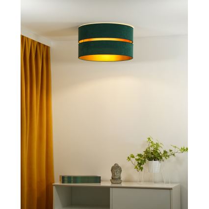 Duolla - Loftlampe DUO 1xE27/40W/230V diameter 40 cm grøn/guldfarvet