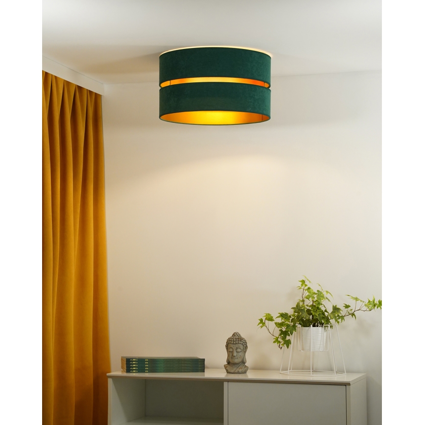 Duolla - Loftlampe DUO 1xE27/40W/230V diameter 40 cm grøn/guldfarvet