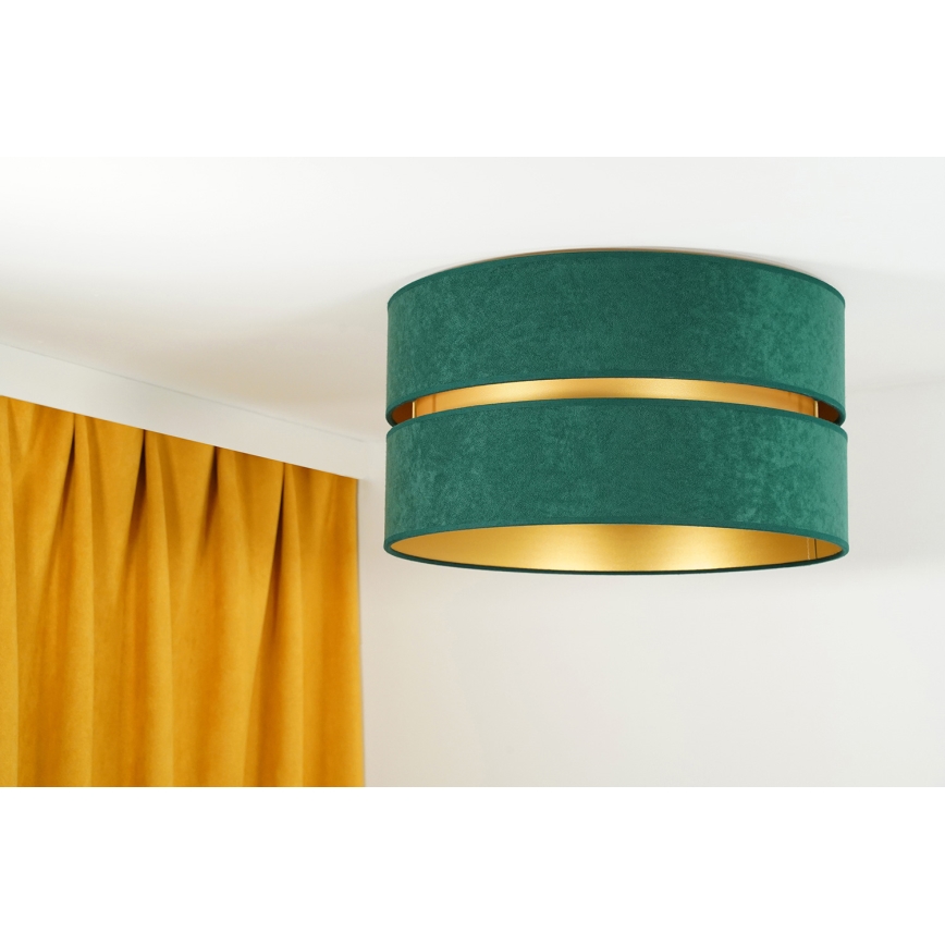 Duolla - Loftlampe DUO 1xE27/40W/230V diameter 40 cm grøn/guldfarvet