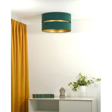 Duolla - Loftlampe DUO 1xE27/40W/230V diameter 40 cm grøn/guldfarvet