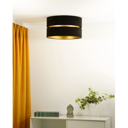 Duolla - Loftlampe DUO 1xE27/40W/230V diameter 40 cm sort/guldfarvet