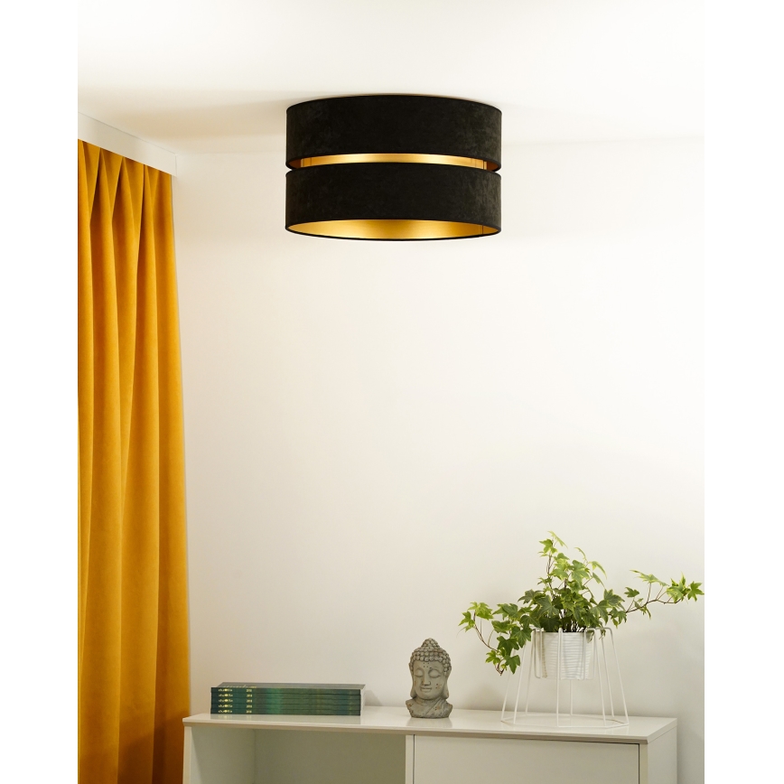 Duolla - Loftlampe DUO 1xE27/40W/230V diameter 40 cm sort/guldfarvet