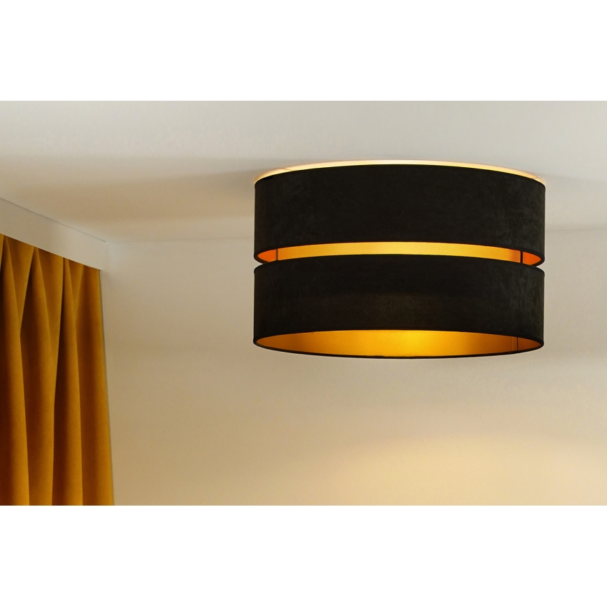Duolla - Loftlampe DUO 1xE27/40W/230V diameter 40 cm sort/guldfarvet
