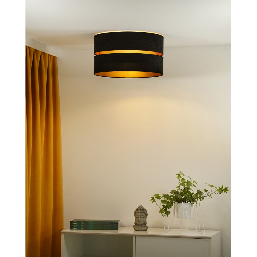 Duolla - Loftlampe DUO 1xE27/40W/230V diameter 40 cm sort/guldfarvet