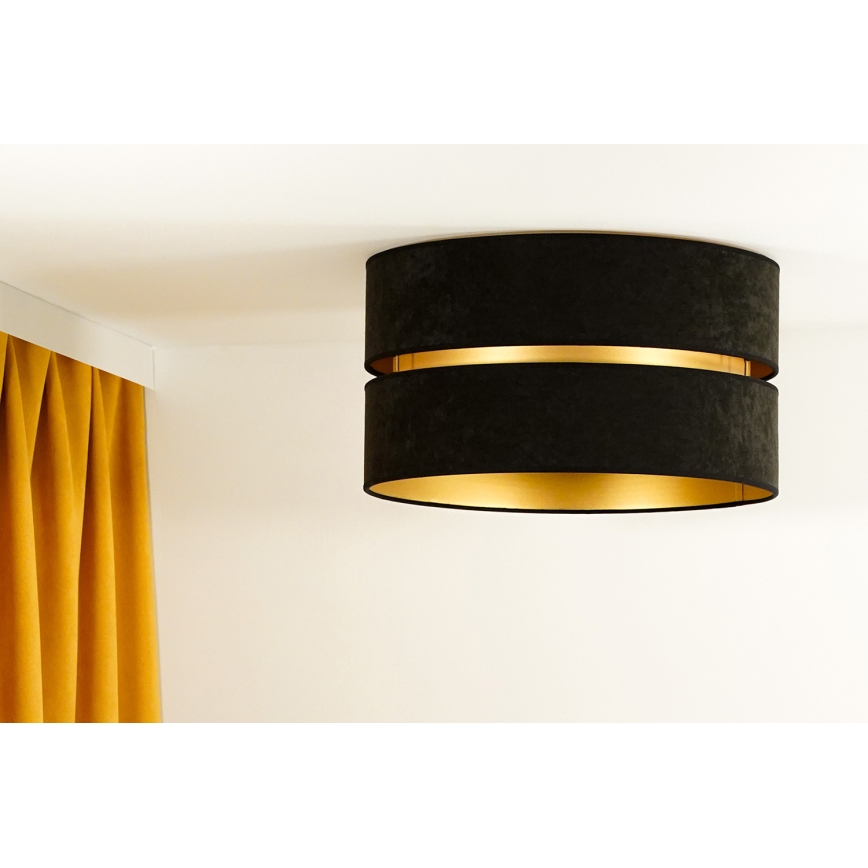 Duolla - Loftlampe DUO 1xE27/40W/230V diameter 40 cm sort/guldfarvet