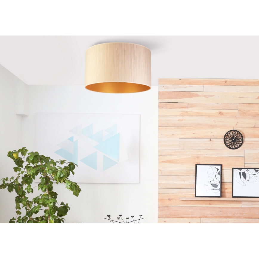 Duolla - Loftlampe ESSEX 1xE27/40W/230V diameter 45 cm beige/guldfarvet