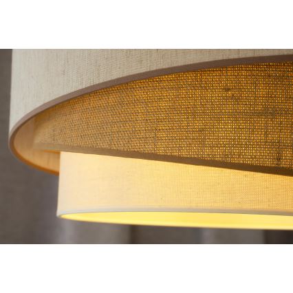 Duolla - Loftlampe KOBO 1xE27/15W/230V diameter 45 cm beige/brun/hvid