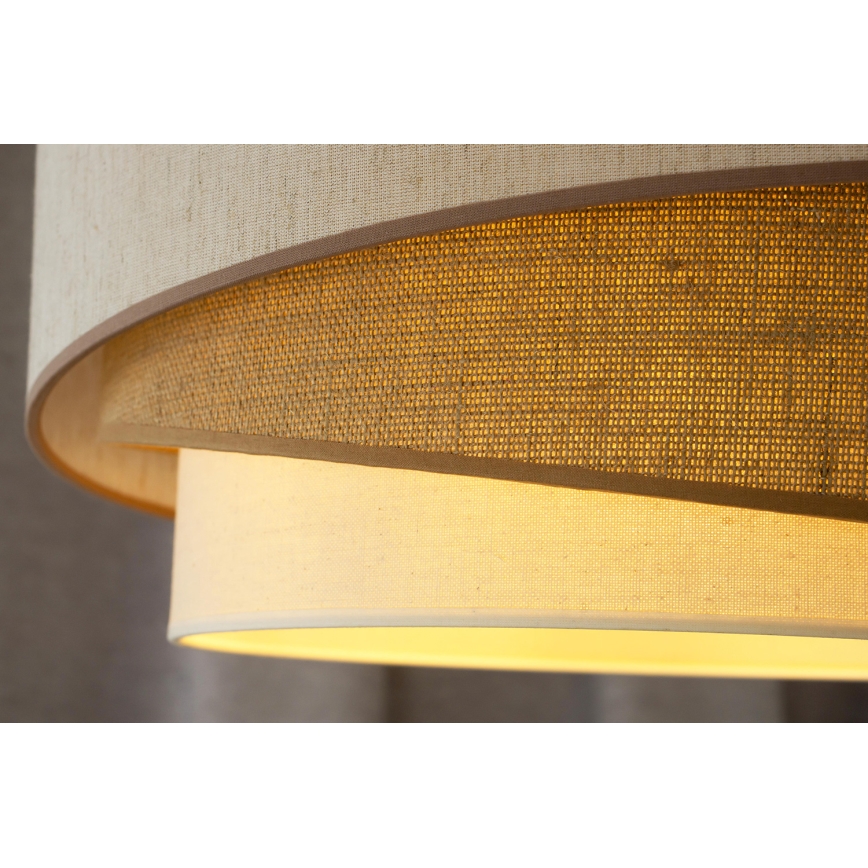 Duolla - Loftlampe KOBO 1xE27/15W/230V diameter 45 cm beige/brun/hvid