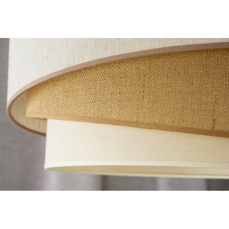 Duolla - Loftlampe KOBO 1xE27/15W/230V diameter 45 cm beige/brun/hvid