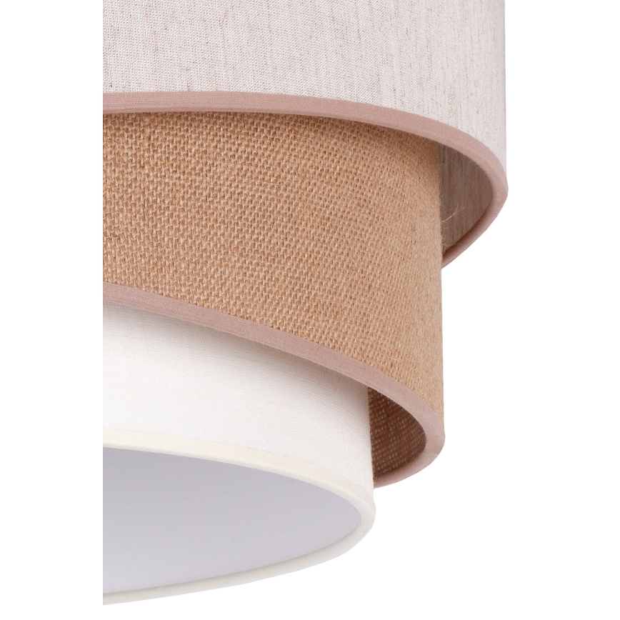 Duolla - Loftlampe KOBO 1xE27/15W/230V diameter 45 cm beige/brun/hvid