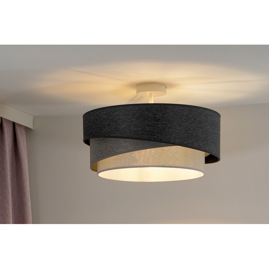 Duolla - Loftlampe KOBO 1xE27/15W/230V diameter 45 cm grå/hvid