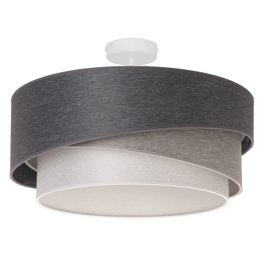 Duolla - Loftlampe KOBO 1xE27/15W/230V diameter 45 cm grå/hvid