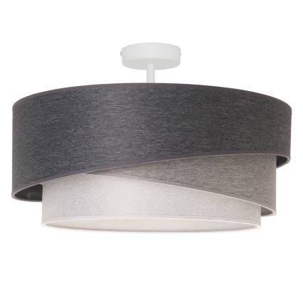 Duolla - Loftlampe KOBO 1xE27/15W/230V diameter 45 cm grå/hvid
