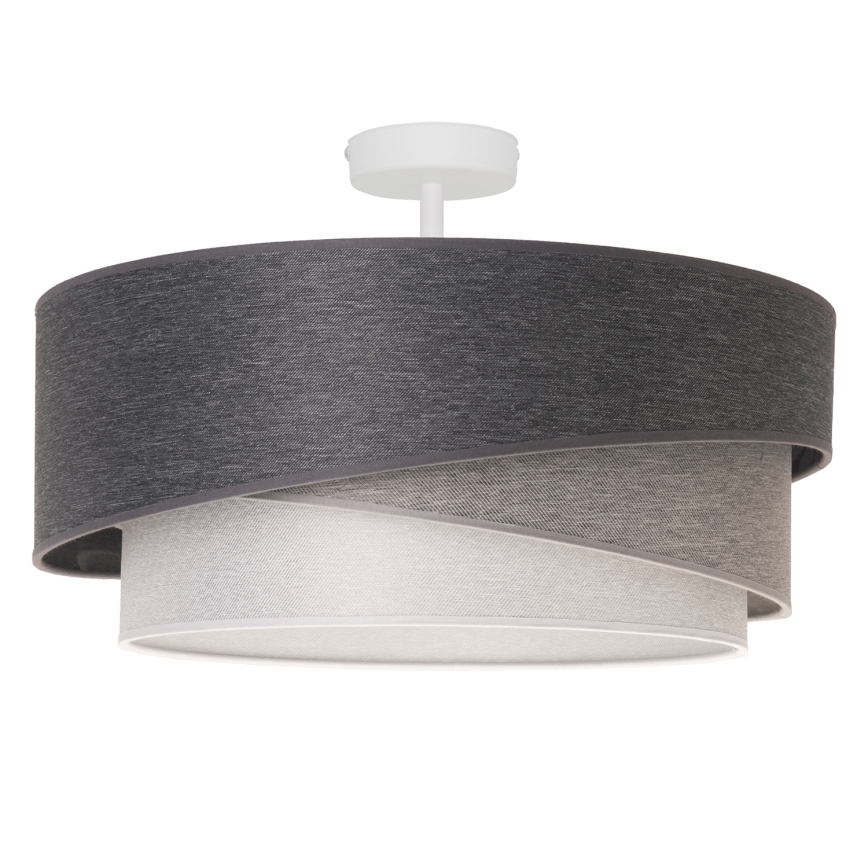 Duolla - Loftlampe KOBO 1xE27/15W/230V diameter 45 cm grå/hvid
