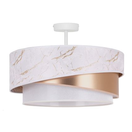 Duolla - Loftlampe KOBO 1xE27/15W/230V diameter 45 cm hvid/guldfarvet