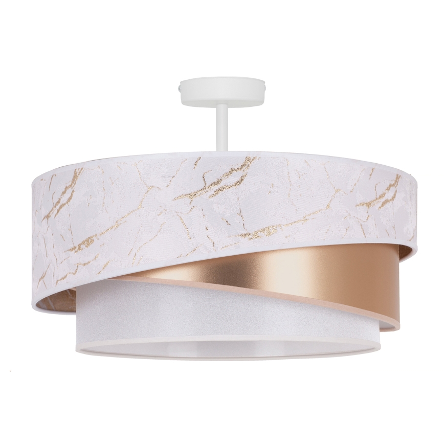 Duolla - Loftlampe KOBO 1xE27/15W/230V diameter 45 cm hvid/guldfarvet